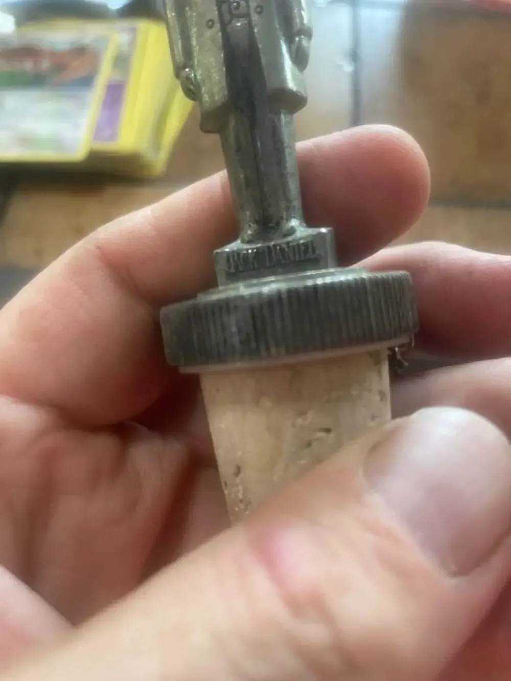 Vintage Jack Daniel's Pewter Bottle Stopper - Collectible Wine & Whiskey Cork